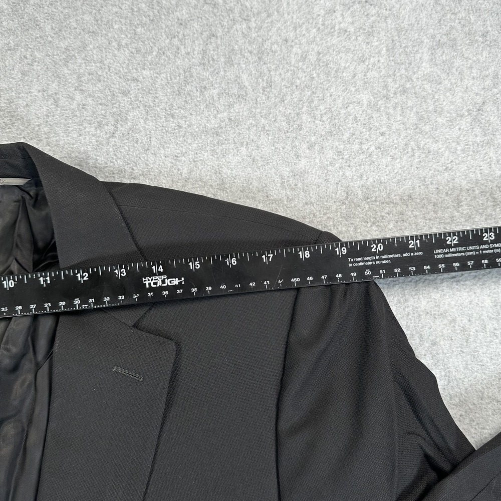 Canali Blazer Sport Coat Mens 42 Black Wool Water Resistant Italy Two Button - Picture 4 of 12